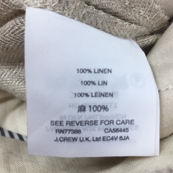 J Crew Gazebo Linen Wide Leg Cropped Pants Size 12 - Picture 4 of 6